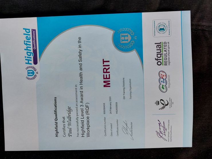 Paul Walbridge Health and safety certificate.jpg